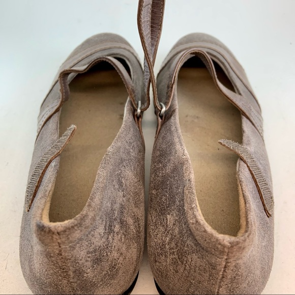 Ziera Shoes Ziera Brown Taupe Xray Z Strap Mary Janes Flats 42 15